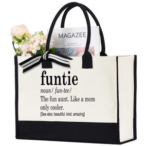 Funtie Tote Bag, Bag For Aunts, Funny Aunt Bag, Favorite Aunt Gift, Gift for Aunt, Auntie Bag, Aunt Bag, Best Aunt Ever Bag, New Auntie Gift