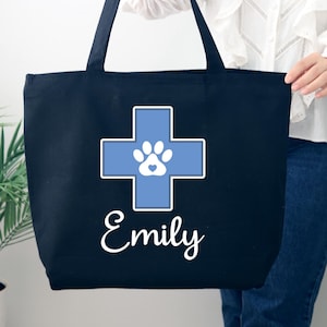 Custom Veterinary Technician Tote Bag, Vet Tech Bag, Perfect Gift for Vet Tech Week, Dog Lovers Gift, Pet Tote Bag for Veterinarians