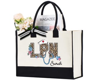 Custom LPN Tote Bag, Personalized LPN Gift, RN Nurse Bag, Lpn Nurse Gift, Licensed Practical Nurse Gift, Custom Gift Bag, Lpn Nurse Bag