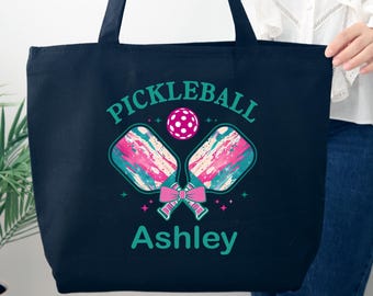 Personalized Pickleball Tote Bag, Custom Pickleball Gift, Gift for Pickleball Lovers, Pickleballs Gifts, Sports bag, Pickleball Player Gift
