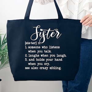 Sister Definition Tote bag, Sister Tote bag, Gift For Sister, Best Friend Bag, Big Sister Tote bag, Little Sister bag, Matching Sister bag