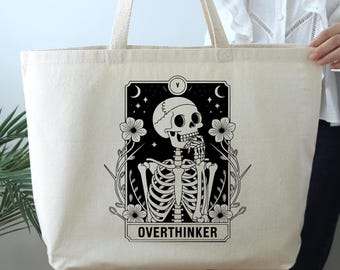 Overthinker Tote bag, Overthinker Tarot Card bag , Overthinker Gift, Overthinker Motivational Gift, Overthinking, Gift For Her, Tarot Card