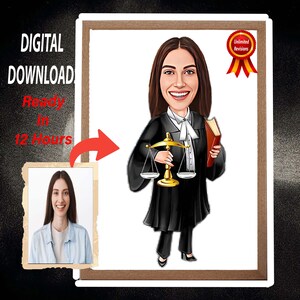 Custom Lawyer Cartoon Caricature Lawyer Portrait Lawyer Gift Judge Caricature Custom Cartoon Lawyer Caricature Drawing from Photo Unique Art