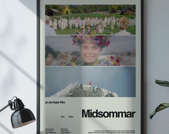 Cartel de Midsommar, impresión de arte de película de terror A24, cartel de película de Ari Aster, cartel minimalista de Midsommar, cartel de película A24, arte cinematográfico A24