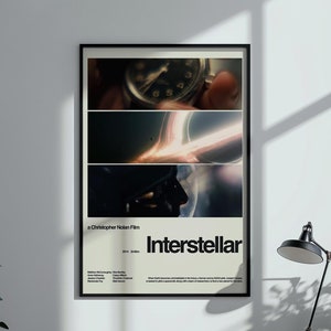 Interstellar, Interstellar Poster, Christopher Nolan Druck, Sci-Fi Filmkunst, Minimalistische Interstellare Wanddekoration, Retro Digital Film Poster