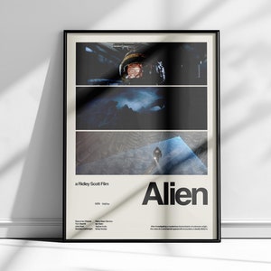 Alien, Alien Poster, Retro Sci-Fi Wall Art, Ridley Scott Movie Print, Minimalist Film Poster, Digital Alien Artwork, Modern Movie Decor