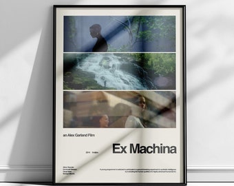 Ex Machina, póster de Ex Machina, arte mural de ciencia ficción A24, impresión minimalista de película, póster de película retro, obra de arte A24, decoración moderna digital de Ex Machina