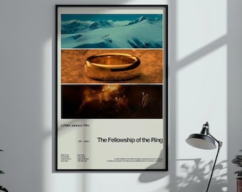 El Señor de los Anillos, Póster de El Señor de los Anillos, Póster de J. R. R. Tolkien, Póster de Película, Impresión de Póster, Póster Retro de El Señor de los Anillos, Póster Minimalista