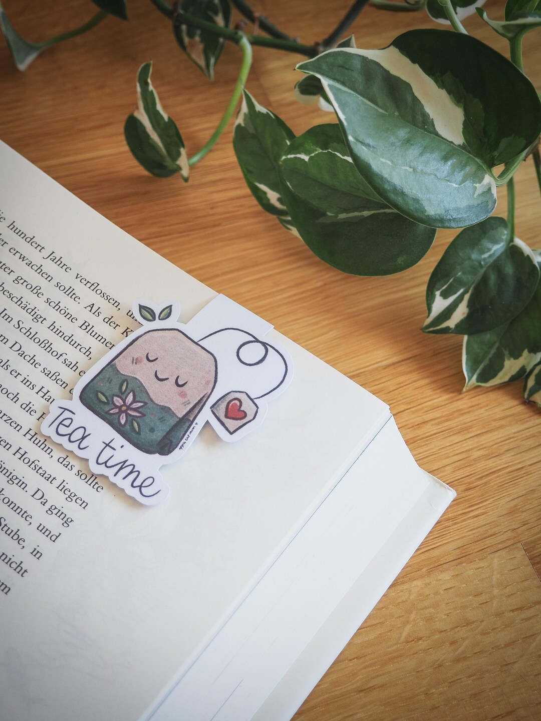 Bookmark Te Tea Time Magnetic Bookmark, Tea Bookmark, Tea Bag Bookmark, Bookish ...