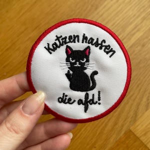 FCK AFD gestickter Aufnäher Patch, Anti-Nazi Stickerei Anti-Rassismus gegen rechts anti fascist Fckafd Demonstration nie wieder ist jetzt