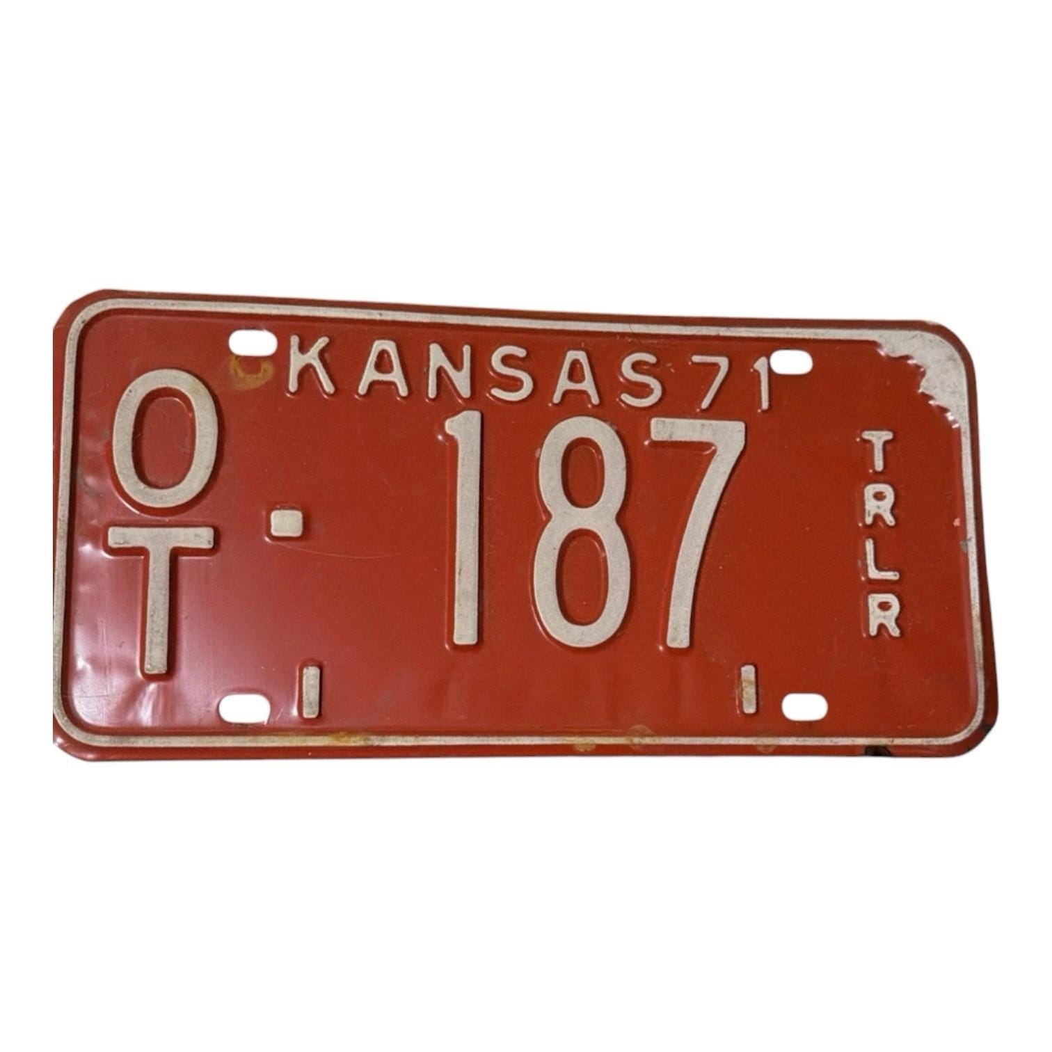 Old Kansas License Plate - Etsy