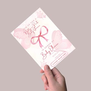 Baby Girl Babyshower invitation template