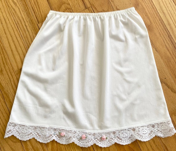 Vintage Girl's Half Slip size 10 White 