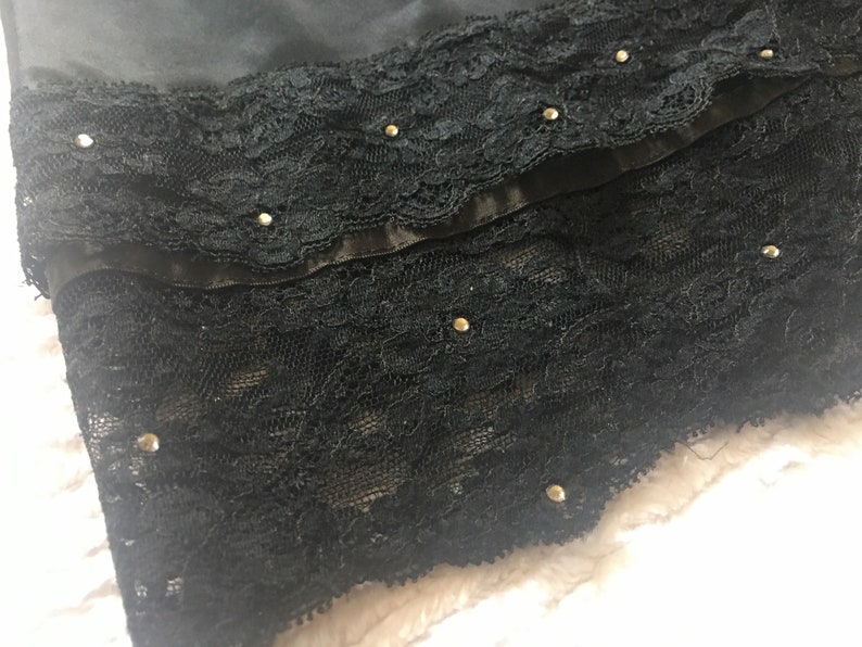 OOAK Vintage Style *Size XL* Satin Nylon Lace Pantyslip Panties Pettislip Half Slip