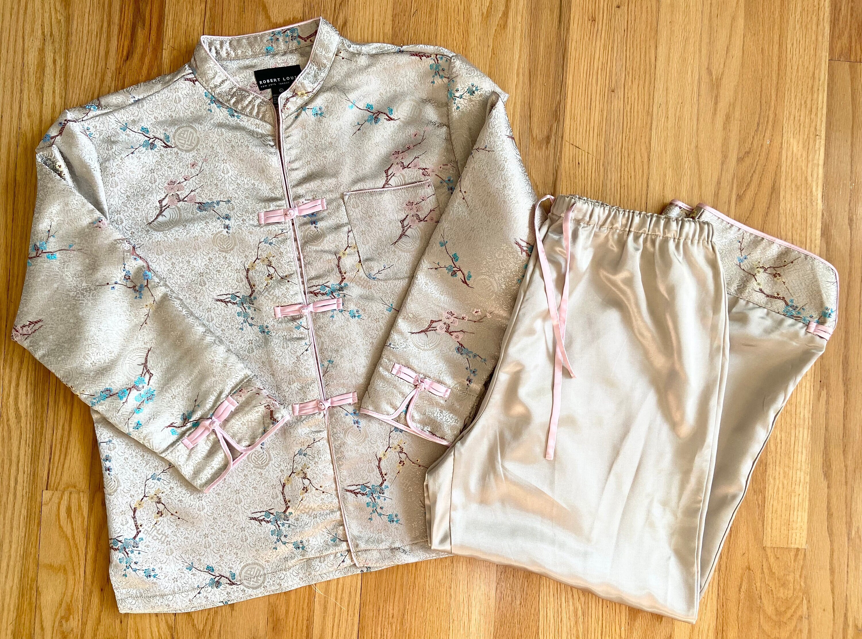 Robert louis silk pajamas hotsell