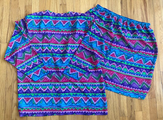 Vintage 90s Two Piece Skirt Set *3X* SG SPORT Mid… - image 2