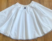 SALE! Vintage Cotton Circle Petticoat *Medium/Large* White Circle Skirt Crinoline Slip