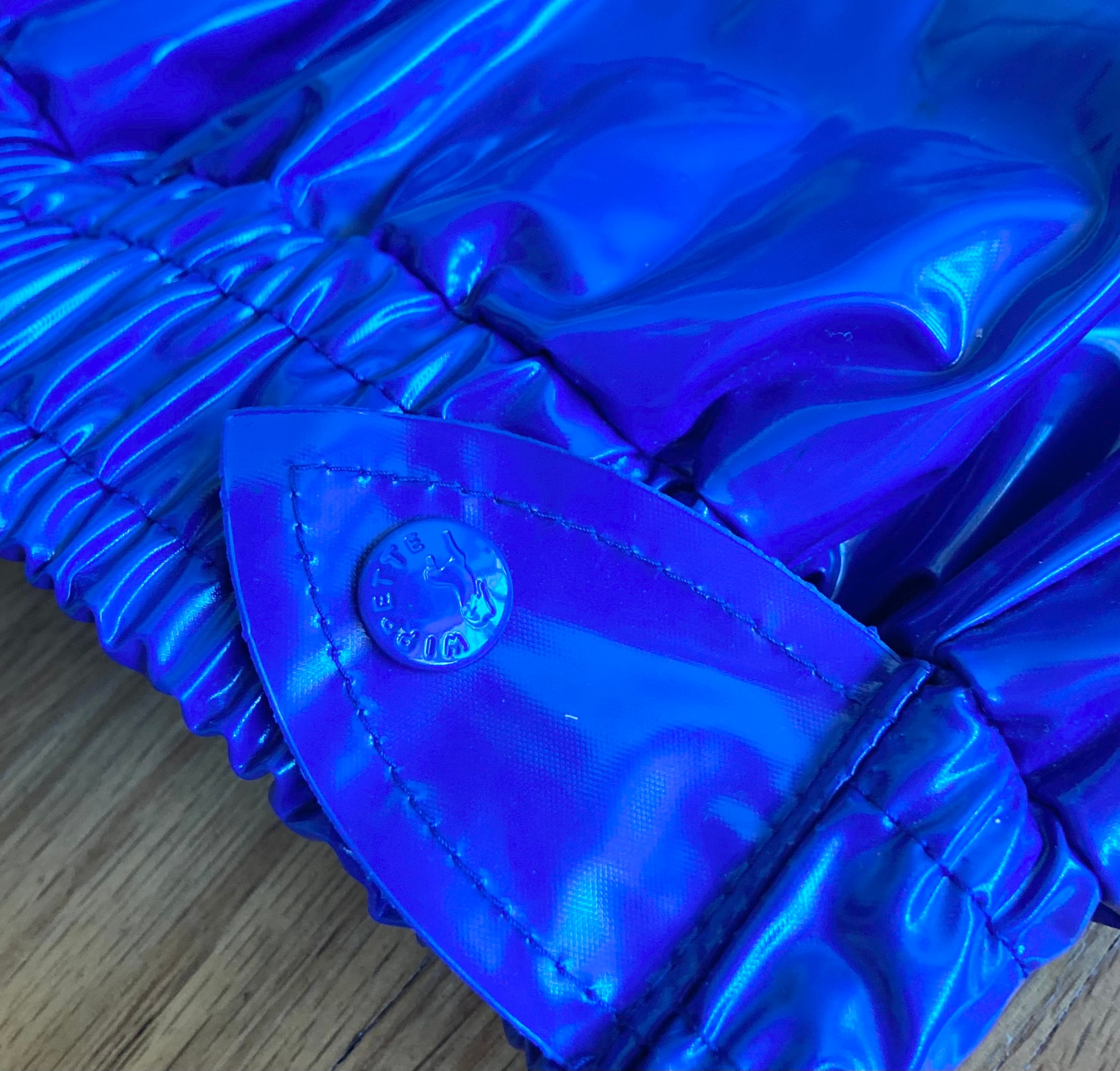 Vintage Vinyl Rain Jacket medium WIPPETTE Kenn Sporn Blue Etsy