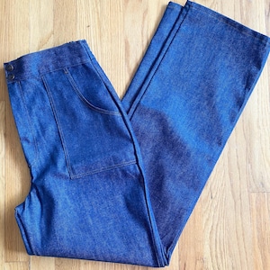 Deadstock Vintage 70s Jeans *Size 16* SEARS JTF High Waist Indigo Cotton Denim Jeans