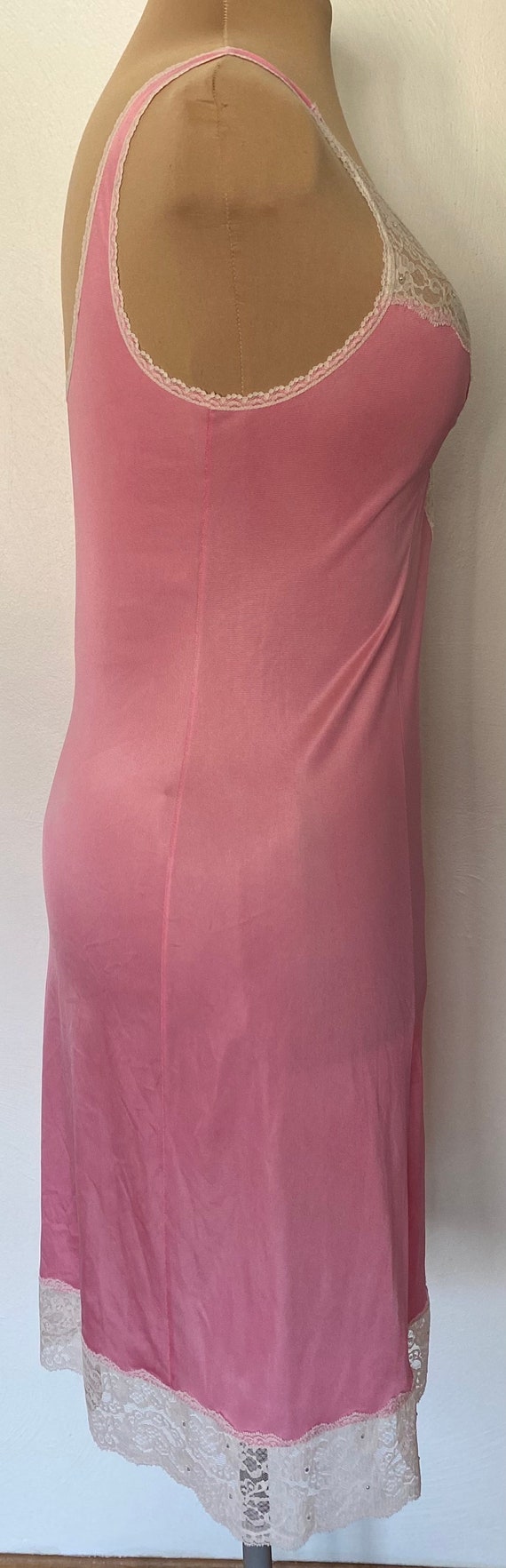 Vintage 60s Nylon Dress Slip *Size 34* SEARS Pink… - image 4