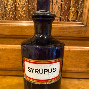 Vintage Cobalt Blue Apothecary Jar