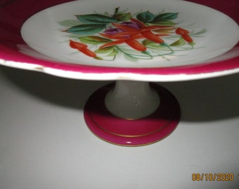Vintage Porcelain Pedestal Compote