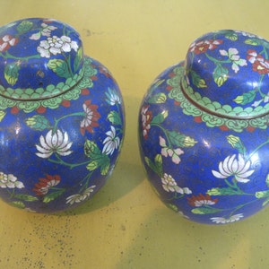 Vintage Cloisonne Ginger Jars