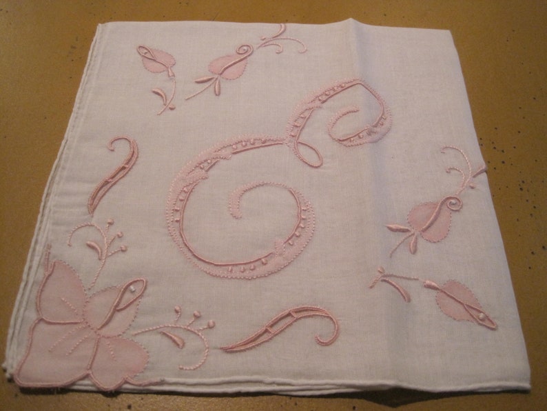 Vintage Monogrammed Linen Hankie