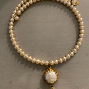 Vintage Signed Miriam Haskell Pearl Choker