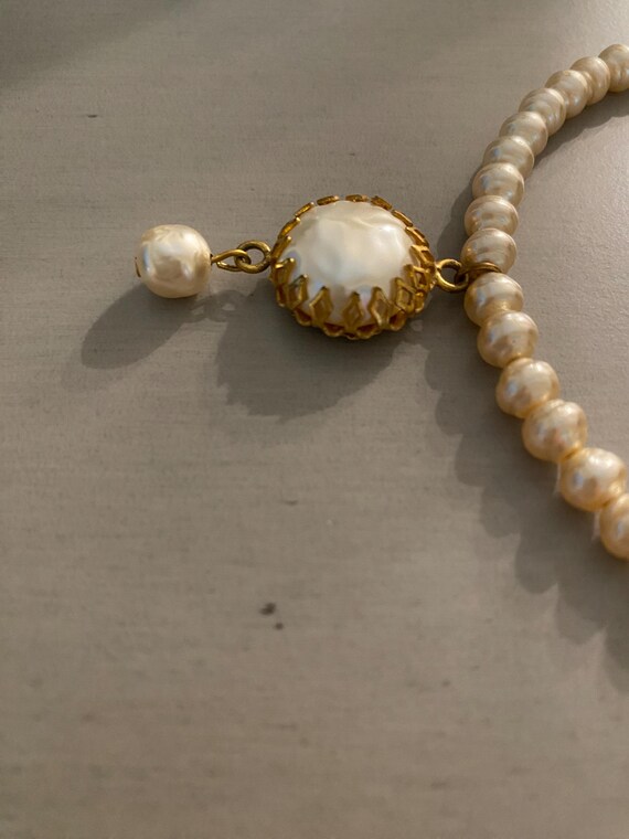 Vintage Signed Miriam Haskell Pearl Choker - image 6