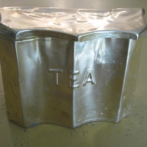 Vintage Brass and Tin Tea Caddy
