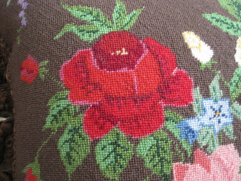 Handmade Needlepoint Pillow Etsy