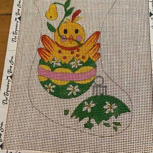 Vintage Easter Stocking Needlepoint Canvas