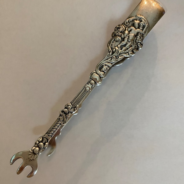 Vintage Sterling Art Nouveau Sugar Tongs