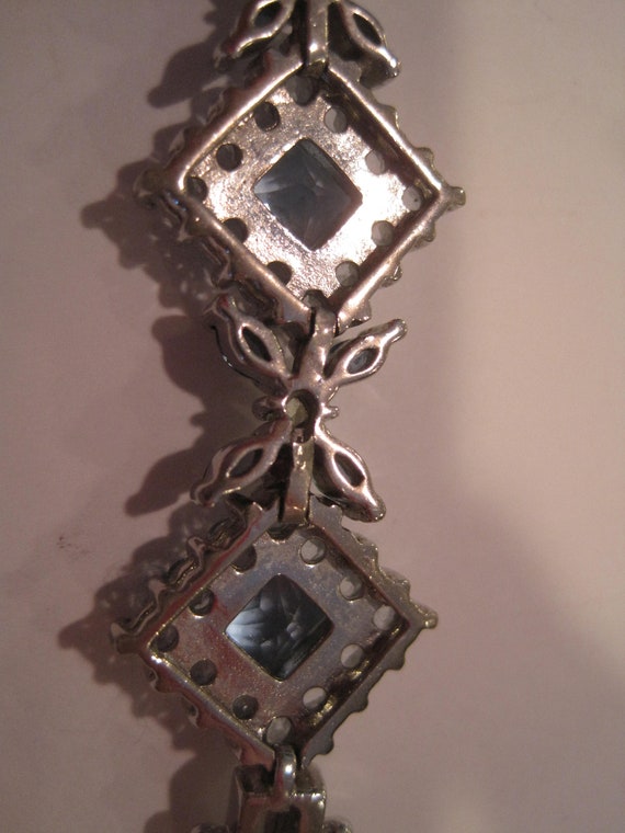 Vintage Sterling and Rhinestone Bracelet - image 5