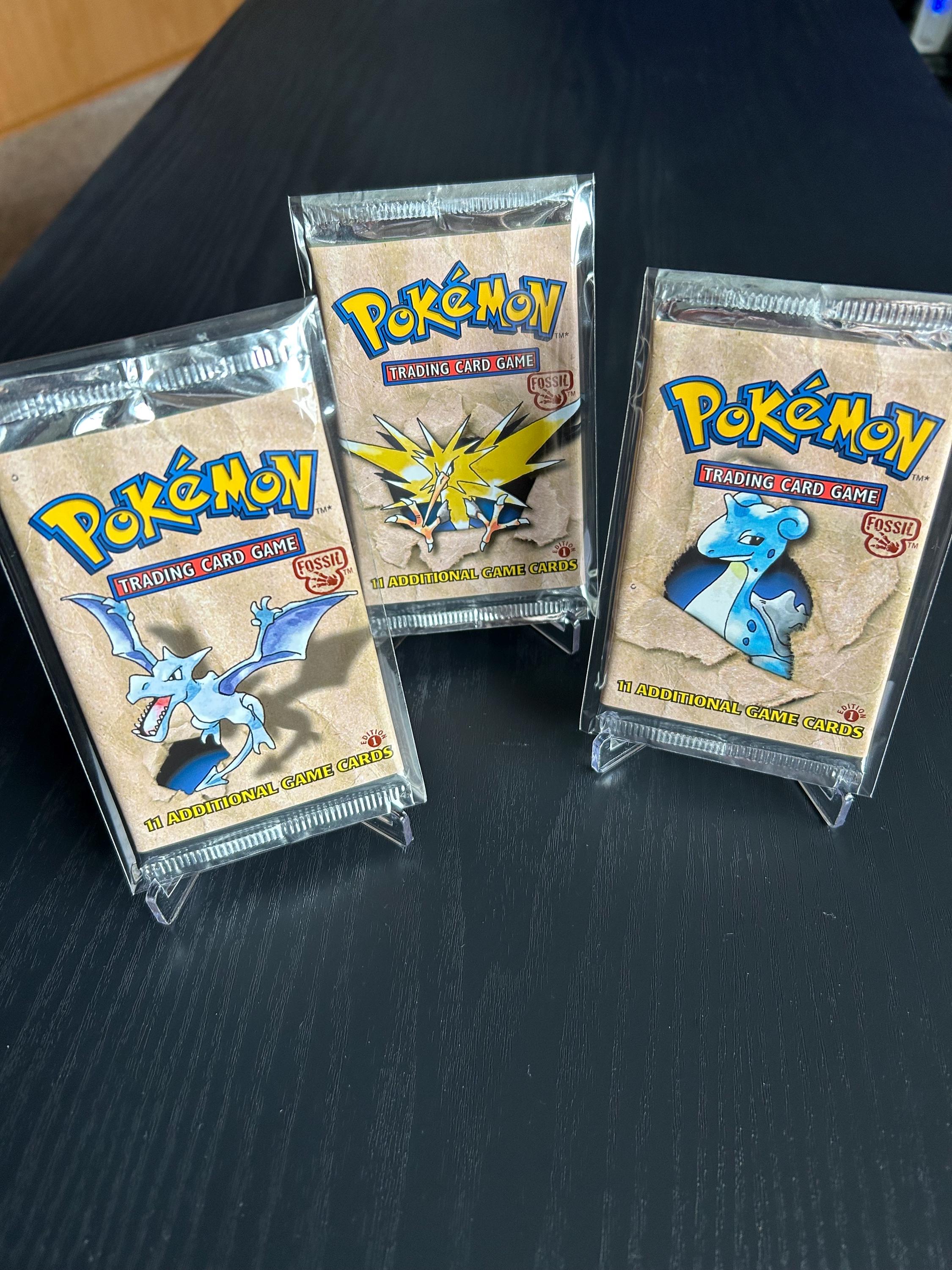 Pokemon Card Booster Pack Fossil 1st Ed Reseal Display Artx3 - Etsy