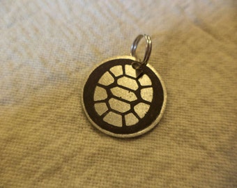 TMNT inspired 2 sided nickel silver charm