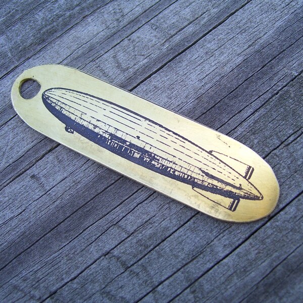 Brass Zeppelin Keychain