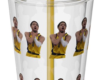 Sunsplash Tumbler, Indiana Pacers, NBA Finals, Tyrese Halliburton, 3 Colors, 16oz, Fun Straw Cup