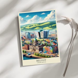 Belfast, Northern-Ireland, Travel, Poster, Print, Art, Home Décor, Wall-Art - A4, A3, A2 Sizes - Gift For Loved ones (Made to Order)