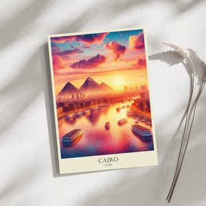 Cairo, Egypt, Travel, Poster, Print, Art, Home Décor, Wall-Art - A4, A3, A2 Sizes - Gift For Loved ones (Made to Order)