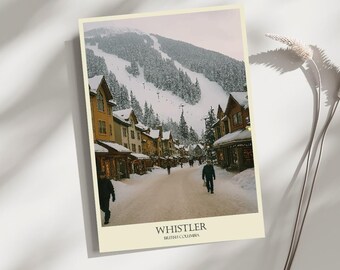 Whistler, British Columbia, Canada, Travel, Poster, Print, Art, Home Décor, Wall-Art - A4, A3, A2 - Gift For Loved ones (Made to Order)