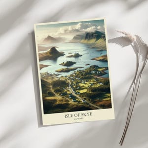 Isle of Skye, Scotland, Skyline, Travel, Poster, Print, Art, Home Décor, Wall-Art - A4, A3, A2 Sizes - Gift For Loved ones (Made to Order)