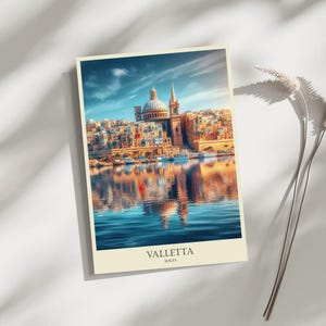 Valletta, Malta, Travel, Poster, Print, Art, Home Décor, Wall-Art - A4, A3, A2 Sizes - Gift For Loved ones (Made to Order)