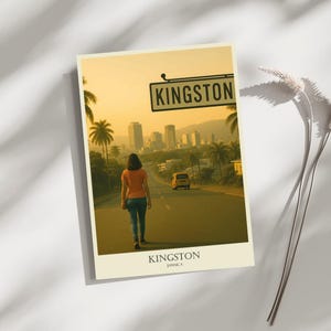 Kingston, Jamaica, Travel, Poster, Print, Art, Home Décor, Wall-Art - A4, A3, A2 Sizes - Gift For Loved ones (Made to Order)