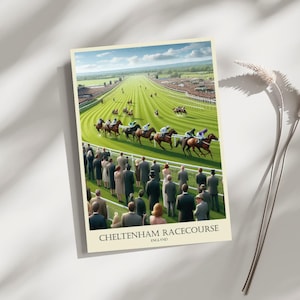 Cheltenham Racecourse, Travel, Poster, Print, Art, Home Décor, Wall-Art - A4, A3, A2 Sizes - Gift For Loved ones (Made to Order)