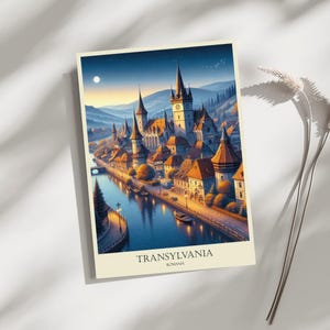 Transylvania, Romania, Skyline, Travel, Poster, Print, Art, Home Décor, Wall-Art - A4, A3, A2 Sizes - Gift For Loved ones (Made to Order)