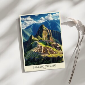 Machu Picchu, Peru, World Wonder, Travel, Poster, Print, Art, Home Décor, Wall-Art - A4, A3, A2 Sizes - Gift For Loved ones (Made to Order)