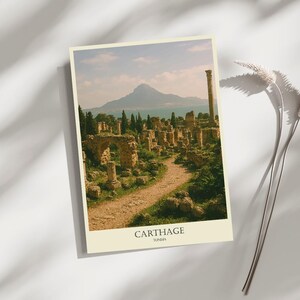 Carthage, Tunisia, Travel, Poster, Print, Art, Home Décor, Wall-Art - A4, A3, A2 Sizes - Gift For Loved ones (Made to Order)