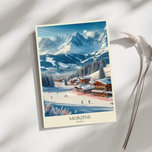 Morzine Art, France Ski Trip Art, Travel, Poster, Print, Art, Home Décor, Wall-Art - A4, A3, A2 Sizes - Gift For Loved ones (Made to Order)